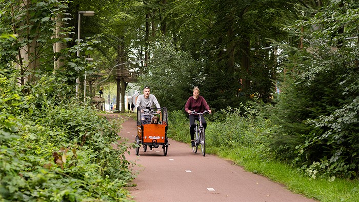 Bakfiets (Dutch cargo bike) rent on the Veluwe in 