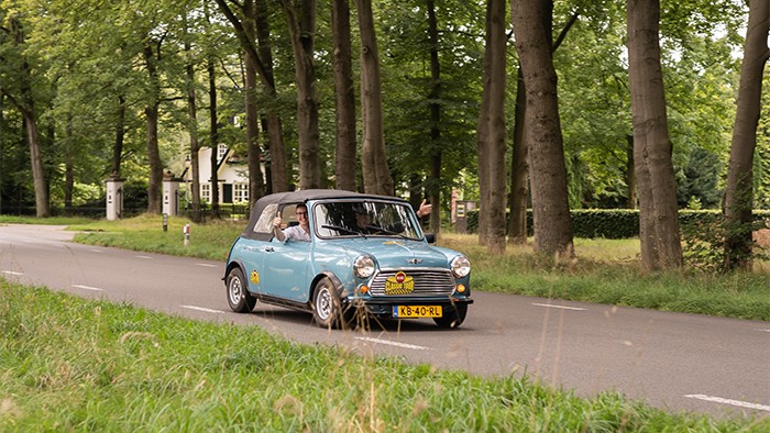 Mini Cooper on the Veluwe in 