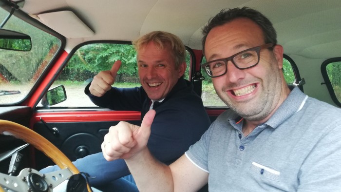 Mini Cooper on the Veluwe in 